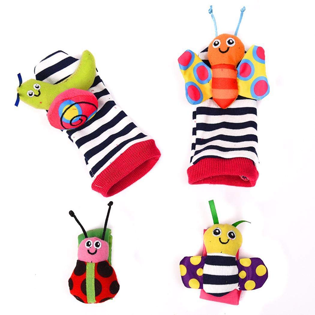 baby socks with toys on them