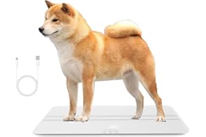 Digital Pet Scale for Dogs and Cats,Dog Scale,Max 220lbs,Rechargeable Version, 3 Weighing Modes lbs,kg,st,Precision 10g, 27.1