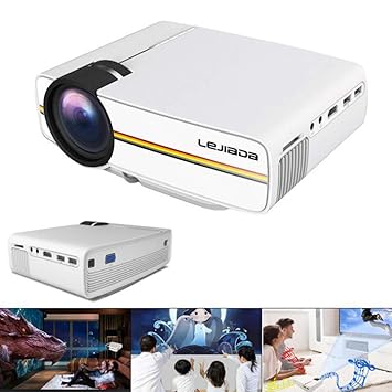 LQQZZZ Proyector LED, 1080P 1800 Lumen Proyector Reproductor ...