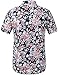 SSLR Men's Summer Floral Button Down Casual Short Sleeve Shirt (Medium, Blue Red 1#)