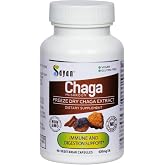 Sayan Chaga Mushroom Capsules 90 Count, 420mg Wild Siberian Chaga Extract | Antioxidant for immune support and healthy body function, vegan, non-GMO, no fillers or additives, one easy daily serving