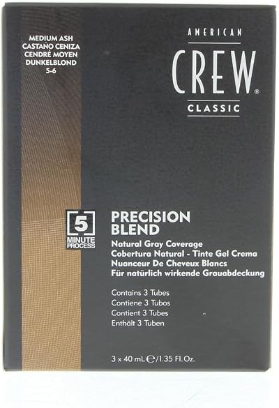 American Crew Precision Blend 5-6 Medium Ash Hair Beard Tint 3x40ml