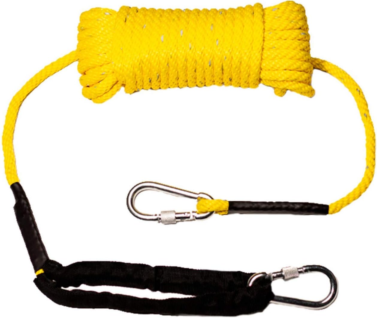 Amazon Titanpetトレーニングリード ロングロープ 10m m反射ナイロン 丈夫で耐久性のある犬のリード 屋外の散歩や遊びに最適な長さ調節の可能なリード 水に浮き 絡まりにくい 10m イエロー サイズは 中型 大型犬用のリード Titanpet
