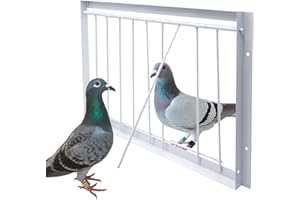 Junniu 15.7in/40cm Pigeon Cage Door One Way Entrance Door Bird T-Trap Birdcage Iron Wire Trap Door for Racing Pigeon Bird Cage Breeding Supply, 15.7in (40cm)