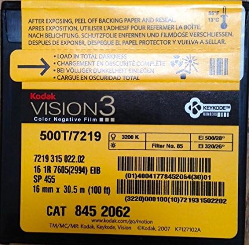 Kodak Vision3 16mm Colour Negative Film 500T 7219 100ft