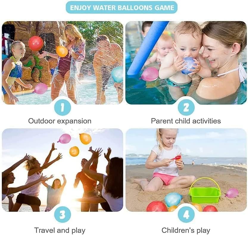 888 Piezas Globos Mágicos Globos de Agua，Globo de Agua Autosellante con Llenado Rápido,Disfruta del Carnaval de Verano, Perfecto para Fiestas en la Piscina, la Playa y el Agua