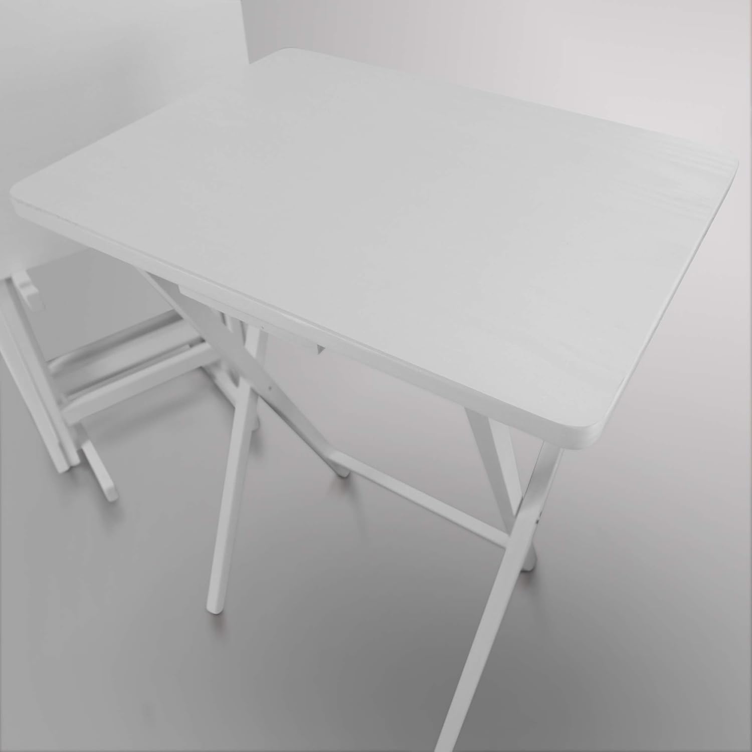 Casual Home 5pcs Tray Table Set, White (New): Furniture & Decor