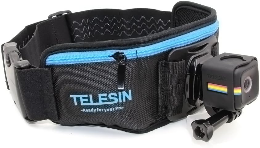 TELESIN Waist Belt Strap with Mounting System and Camera Frame Mount for Polaroid Cube/Cube Plus