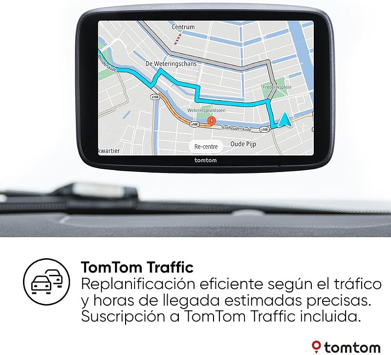 GPS para Coche Go Superior (7 Pulgadas, Estado del tráfico y alertas de radares Gracias a TomTom Traffic, mapas del Mundo, actualizaciones rápidas Mediante WiFi, Precio del Combustible)