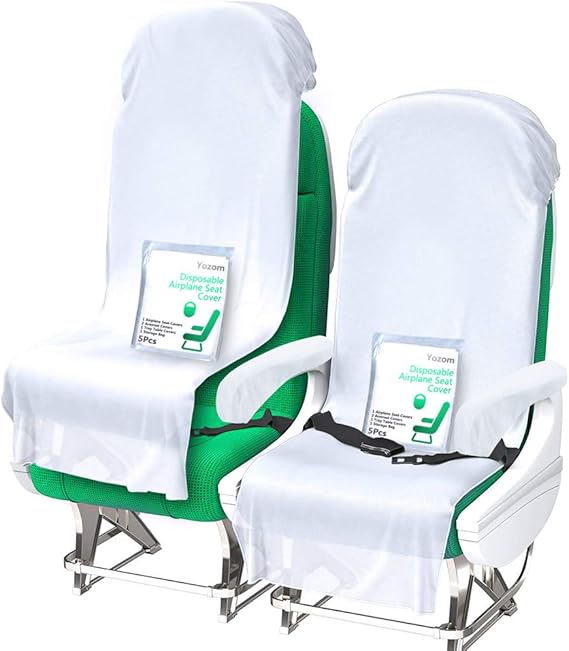 Disposable Airplane Seat Covers, Portable Airplane Seat Protector Covers (2 Airplane