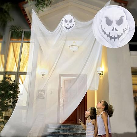 Amazon ハロウィーンの飾り いたずら道具 幽霊 ゴースト 吊り下げ メイク道具 骸骨 死神 お祭り パーティー お化け屋敷 バー道具 万聖節 忘年会 新年会 学園祭 文化祭 万聖節 サプライズ ドッキリに最適な小道具 ハンギング 3色 ホワイト 季節用品 おもちゃ