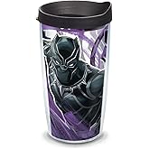 Tervis Marvel - Black Panther Made in USA Double Walled Insulated Tumbler Travel Cup Keeps Drinks Cold & Hot, 16oz, Classic