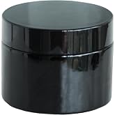 Matoolser Black Glass Storage Jar 250ml(8.45 fl oz) Wide Mouth Airtight UV Protection Container for Spice Coffee Matcha