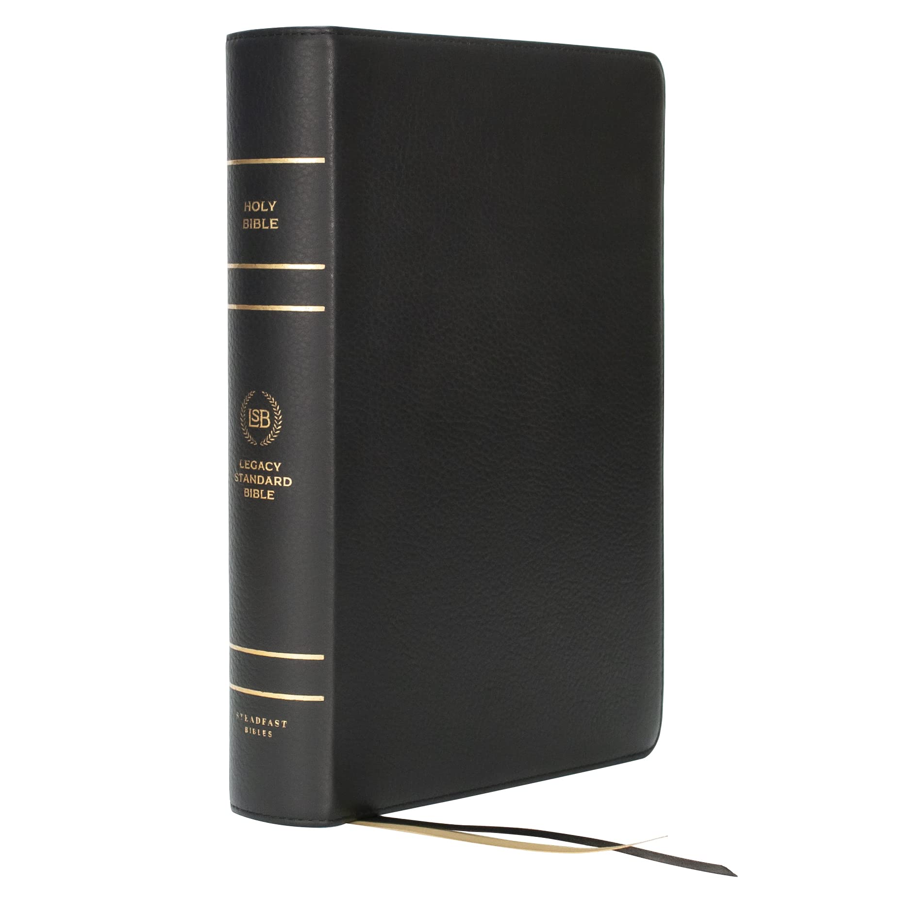 LSB Large Print Wide Margin Paste-Down Black Cowhide