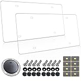 Aootf License Plate Covers- Clear Flat License