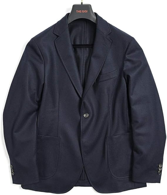Amazon ザ ジジ Angie テーラード ジャケット 2bシングル ノッチドラペル 秋冬 メンズ ヴァージンウール 100 ネイビー イタリア ブランド 52 並行輸入品 コート ジャケット 通販