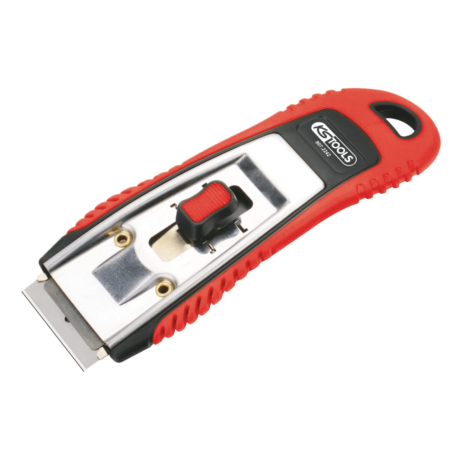KS TOOLS Scraper with Retractable Metal Blade, Plastic Handle, Retractable Blade Scraper