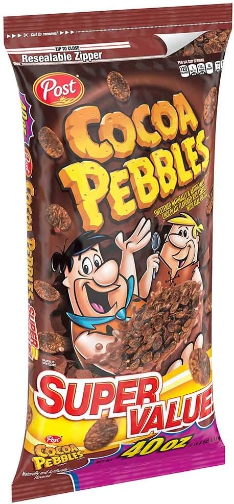Post Cocoa Pebbles Cereal, 40 Ounce - 4 per case.