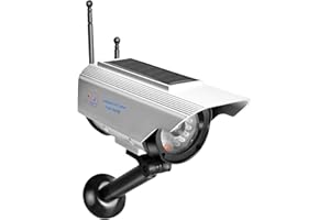 Dummy Dome Camera Dummy Surveillance Security Camera Solar Power Panel Dummy Fake Camera Blinking LED Deterring Thieves ABS M