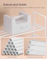 SONGMICS 3-Tier Shoe Rack Storage Organizer 30x92x55 cm Pearl White LSA303W03 view 5