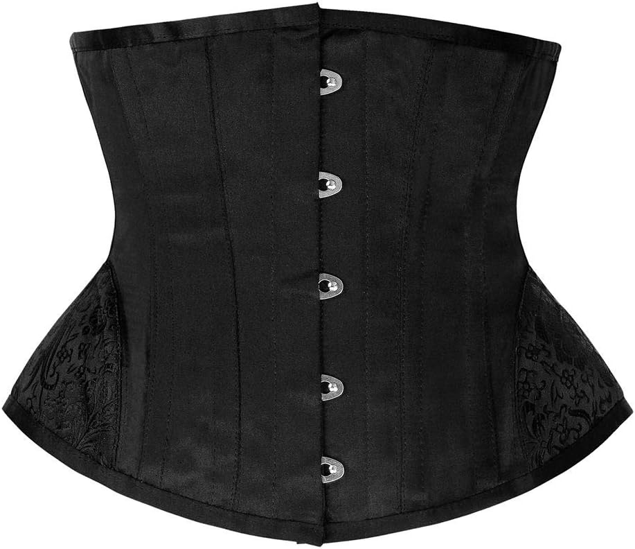 NEYYR Women's Waist Trainer Cincher Black Gothic Retro Underbust Corsets and Bustiers Shapewear Corselet Corpete