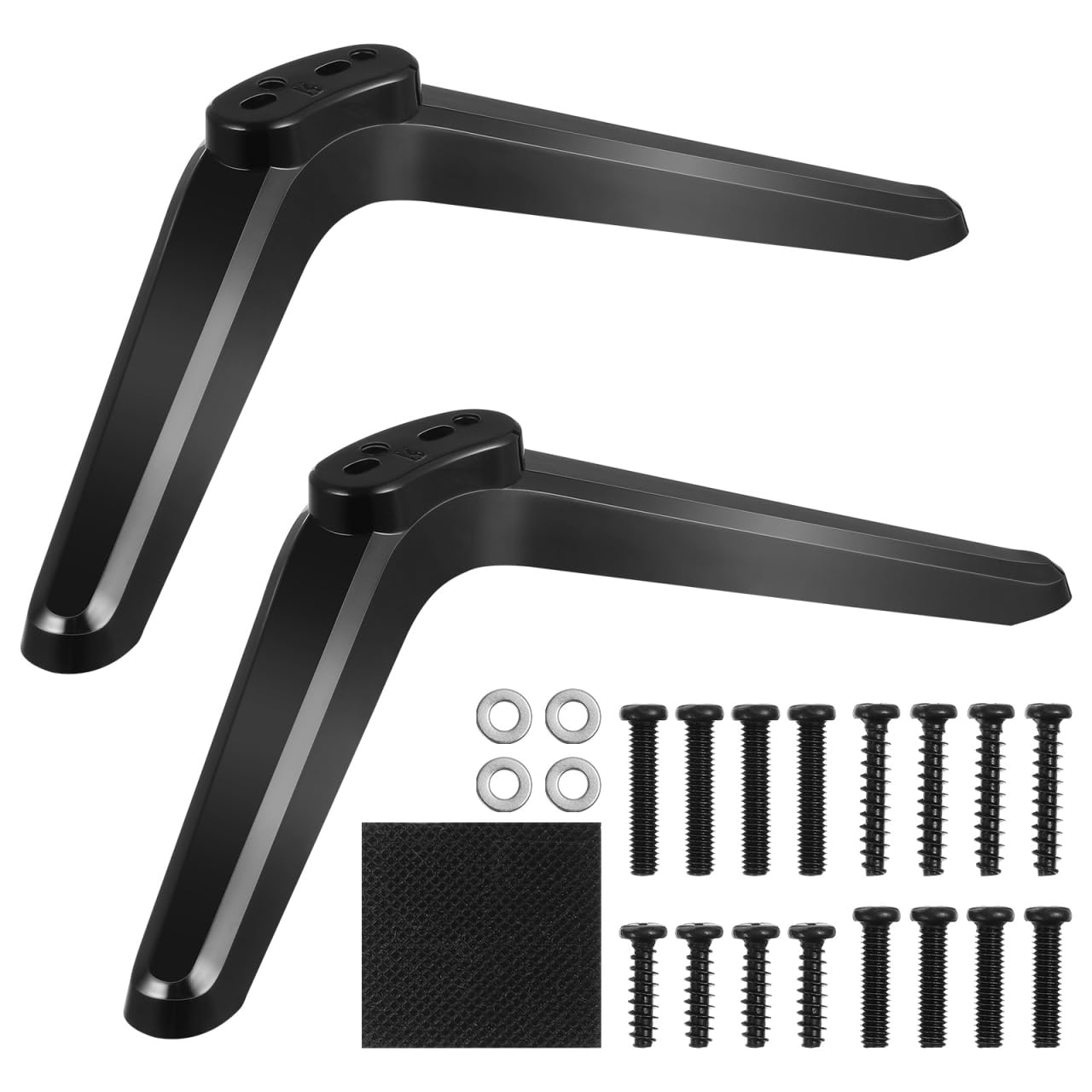 Photo 1 of 1 Pair TV Stand Legs for 32/40/49/50/55 Roku TV, Tabletop Television Base, Plastic TV Leg Replacement with Installation Accessory, Hole Position for 0.66-0.78 Inches