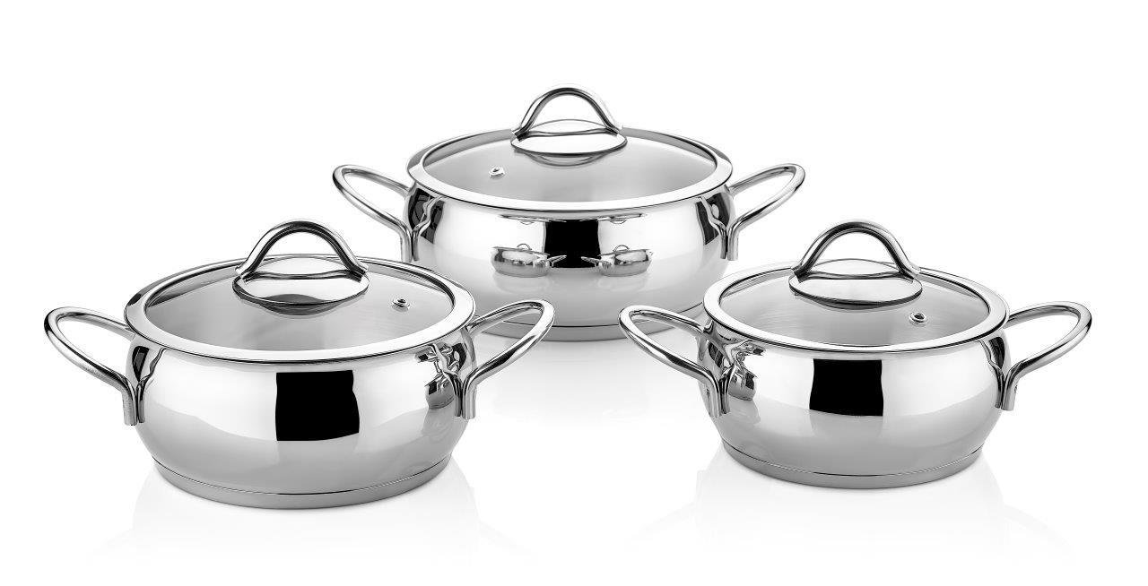 Neva Tombik Plus - Juego de cazuelas (6 Piezas, 18/10 Acero ...