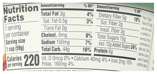 365 BY WHOLE FOODS MARKET, ORGANIC INSTANT OATMEAL, APPLE CINNAMON CHIA, 2.1 OUNCE