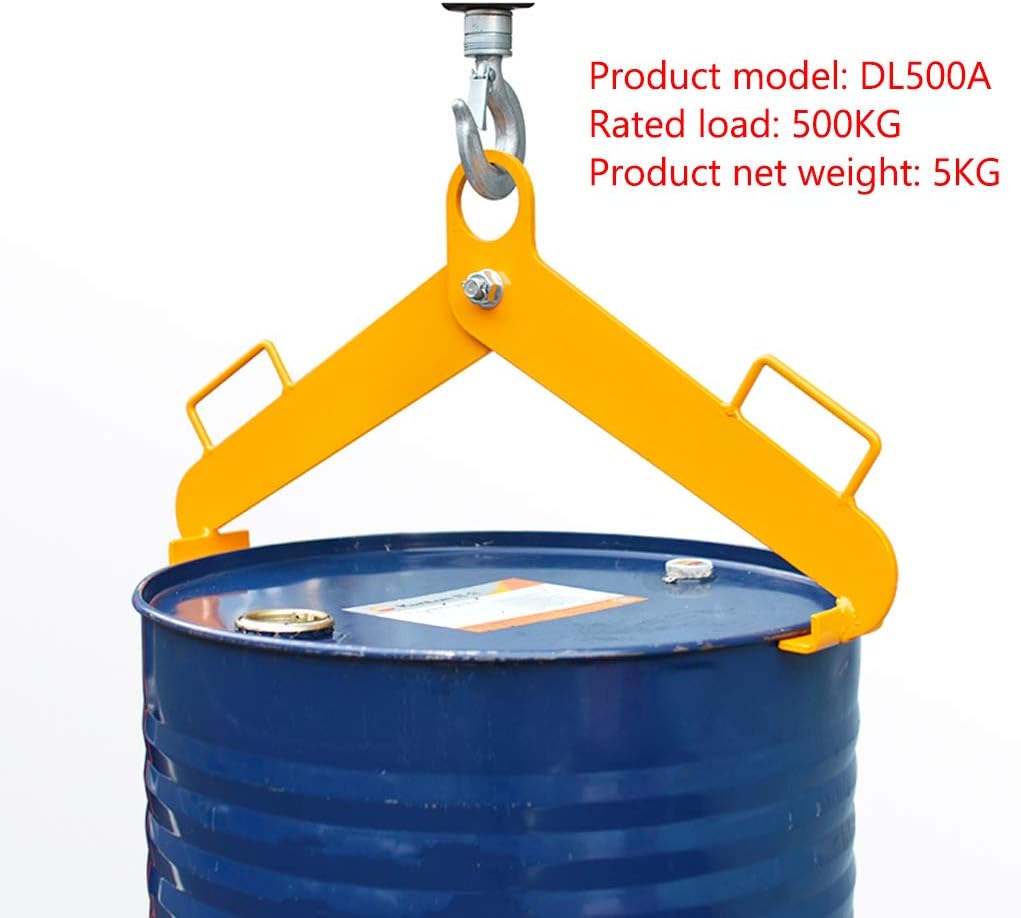 Vertical Drum Clamp Barrel Lift Drum Lifter Lifting Clamps Sheet Metal Clamp for 1000 lb 3055