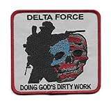 Delta Force - Doing God's Dirty Work Velcro Morale Military Patch by USMilitaryPatch