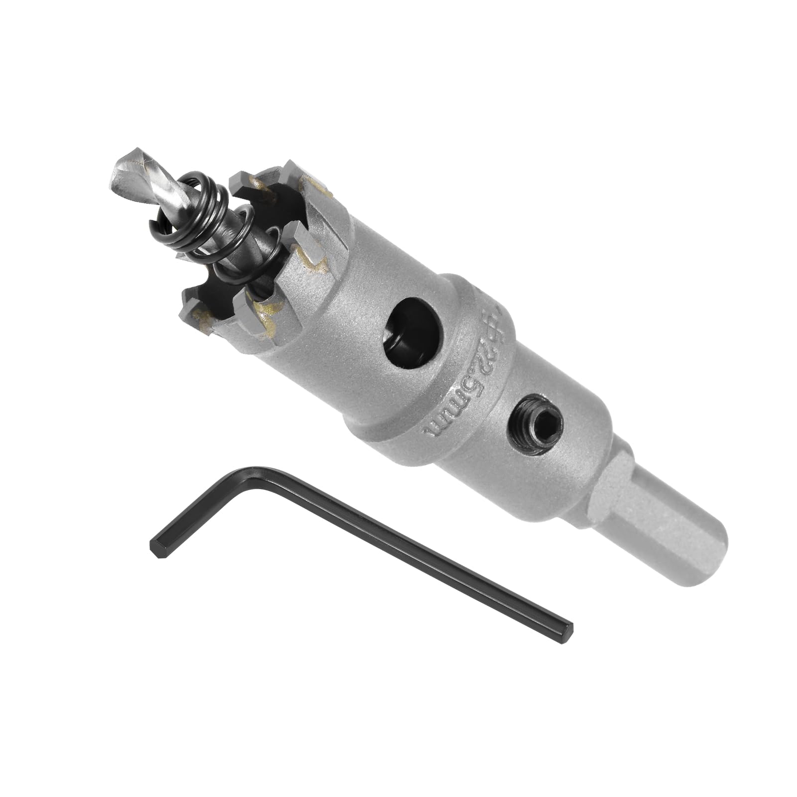 CoCud Hole Saw, 22.5mm Cutting Diameter, Carbide Tipped Tooth Hole Cutter Drill Bit - (Applications: for Stainless Steel Sheet Metal), 1-Piece