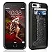 iPhone 8 Plus/7 Plus Wallet Case,ZVE iPhone 7 Plus case Card Holder,iPhone 7 Plus case with Credit Card Holder-iPhone 8 Plus Durable Shockproof Cover for iPhone 7/8 Plus- Black-Black