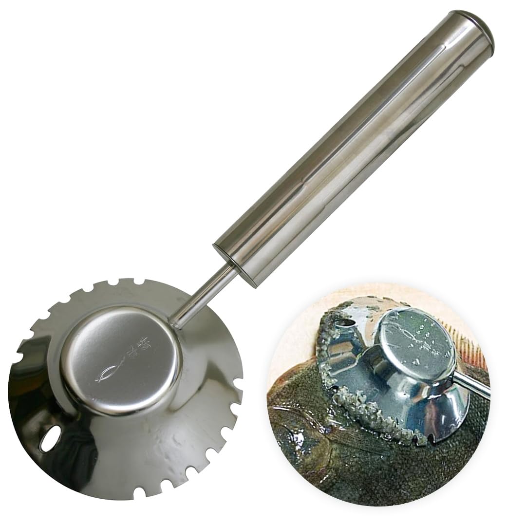 Tikusan Fish Scaler Brush, Fish Scaler Remover Made in Japan with stainless Steel Circle Sawtooth Easily Remove Fish Scales
