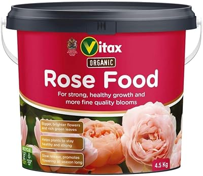 Vitax Organic Rose Food 4.5Kg Specially Tailored Nutrient Mix Slow Release
