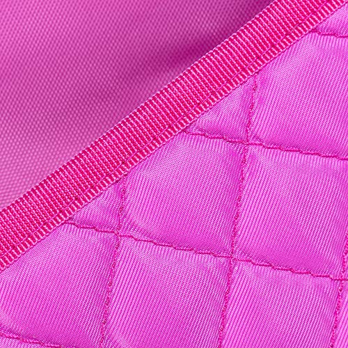 Sewing Machine Cover with 3 Convenient Pockets - Protective Quilted Dust Cover Pro - Universal for Most Standard Singer & Brother Machines | Rodi's (Pink)