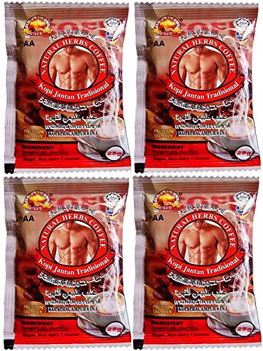 Cafe - Male Enhancement Coffee Natural Herbal Product for Men, Instant Coffee Mix Natural Herbs 25g, 4 Sachets