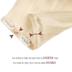 SURNEL Seamless Clip-in Human Hair Extensions - 18