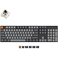 Keychron K10 Full Size 104 Keys Bluetooth Wireless Mechanical Gaming Keyboard for Mac Windows with Gateron G Pro Brown Switch, Multitasking/White LED Backlight/USB C Wired Computer Keyboard