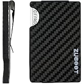 Slim RFID Wallet for Men – 3K Carbon Fiber Minimalist Front Pocket Wallet with Built-In Cash Clip – Lightweight, Durable Card Holder for Everyday Carry (Holds 16 Cards)