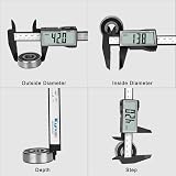 Kynup Large LCD Digital Caliper 150mm Inch Millimeter Conversion Carbon Fiber view 3