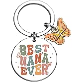 UIWIHHP Nana Gifts from Grandkids Grandma Keychain Birthday Christmas Gifts for Nana Cute Stuff Grandma Gift from Granddaughter Grandson Grandmother Christmas Mothers Day Gift Ideas