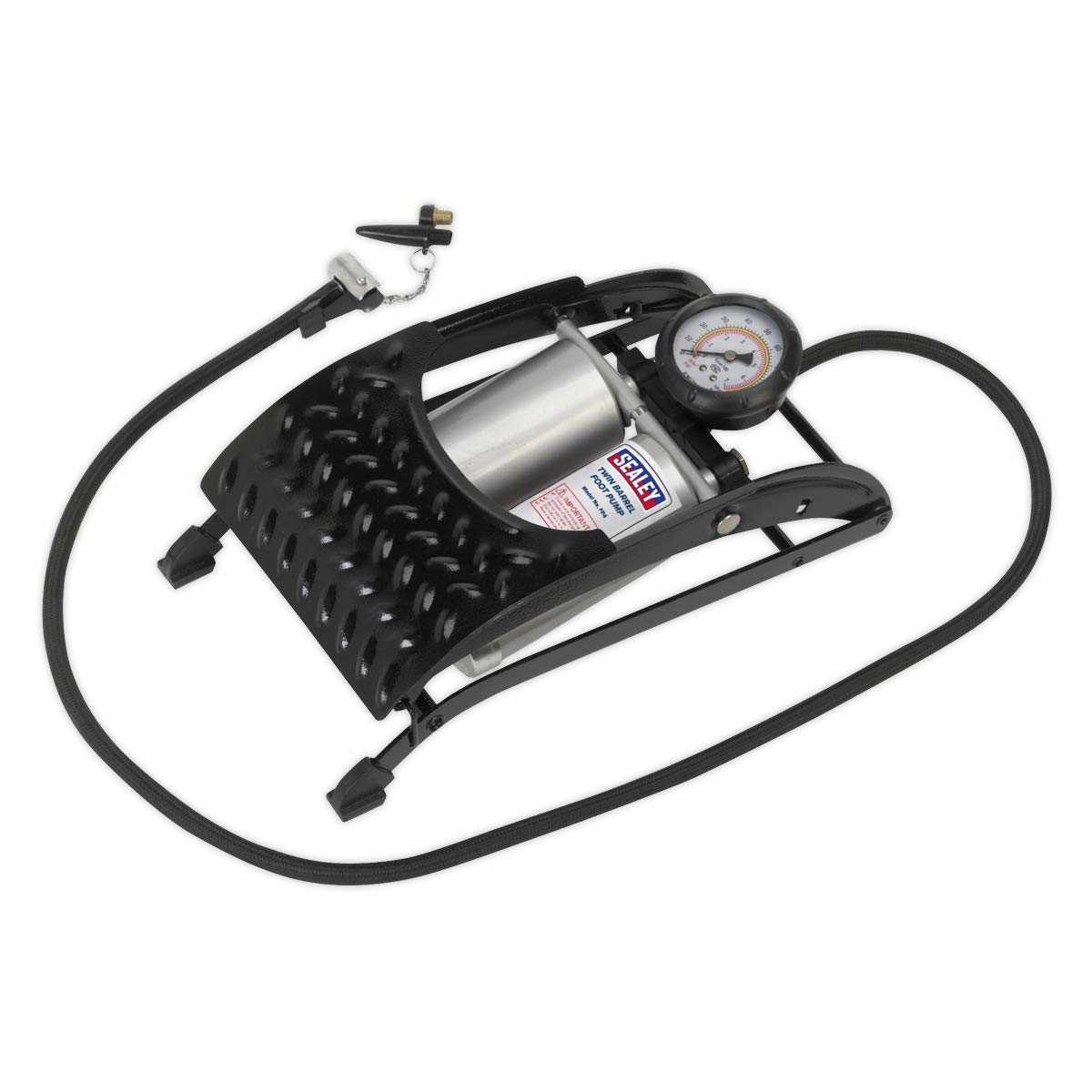 Sealey Fp4 Foot Pump Twin Barrel