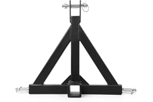 GARVEETOOLS 3 Point Hitch 2" Receiver, Heavy Duty 2 inch Receiver Tow Drawbar 3 Point Hitch Adapter for Category 1 Tractors, Kubota, BX, John Deere, LM25H, WLM Tractor, NorTrac, Yanmar, Kioti, Farm Equipments