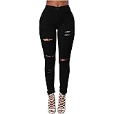 Women's High Waisted Jeans for Women Ripped Skinny Stretch Jeans Distressed Butt Lifting Denim Pants
