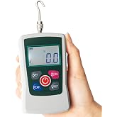 Beslands Digital Force Gauge 500N Push Pull Force Gauge Dynamometer Tension Gauge Tester Pressure Thrust Meter with Units N/LB/Kg/Oz, Portable Storage Case (AMF-500)