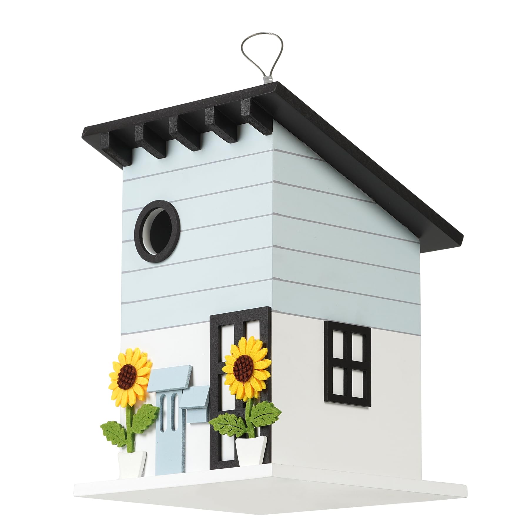 JUJOYBD Decorative Hanging Bird House Nesting Box Bird Villa for Small Wild Birds, Decorative Bird House for Garden, Balcony, Patio, 33 mm Entrance Hole