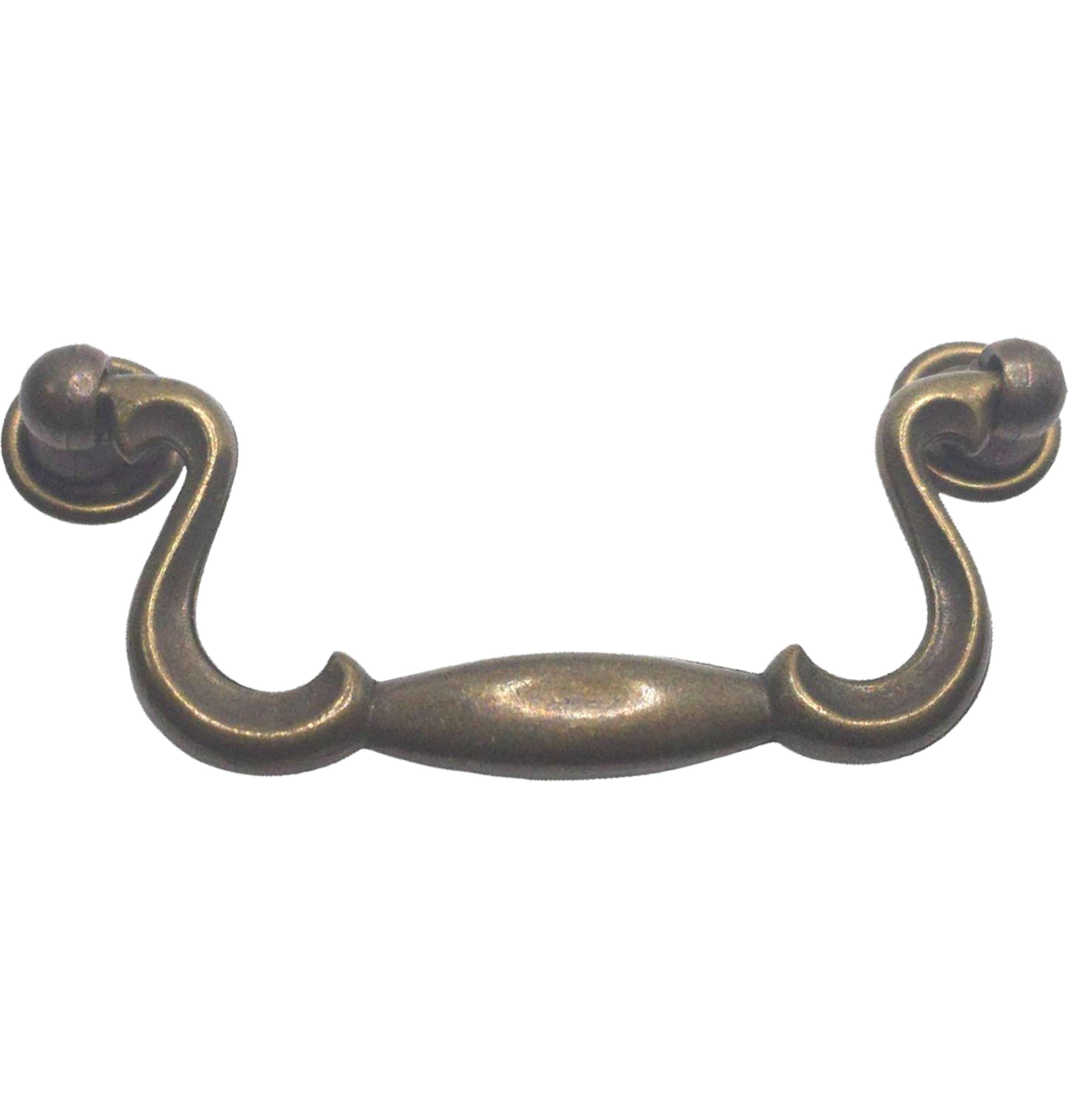 Universal Hardware Vintage Cabinet Brass Handle Drawer Drop Swan Neck Handles Brass 644-07