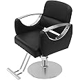 ZAWAYINE Barber Chair Salon Chair for Hair Stylist Adjustable Hydraulic Styling Chair with 360 Degrees Rolling Swivel for Salon Barbershop Tattoo Shampoo Beauty Equipment, Black