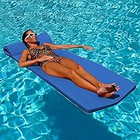 Texas Recreation Sunsation 1.75" Thick Swimming Pool Foam Pool Floating Mattress, Bahama Blue