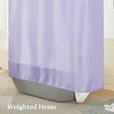 Furlinic Anti Mould Shower Curtain Purple Polyester Waterproof 47x78 Inch view 5